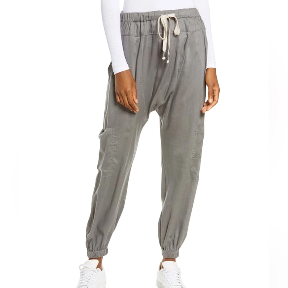 Free People Olive Green Drawstring Jogger Pants